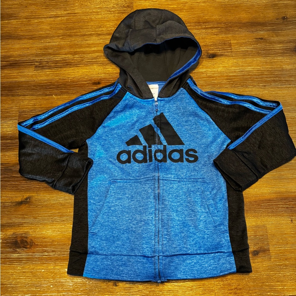 🟡EUC🟡 Adidas Full Zip Lightweight Tracksuit Hoodie - Youth Size 7